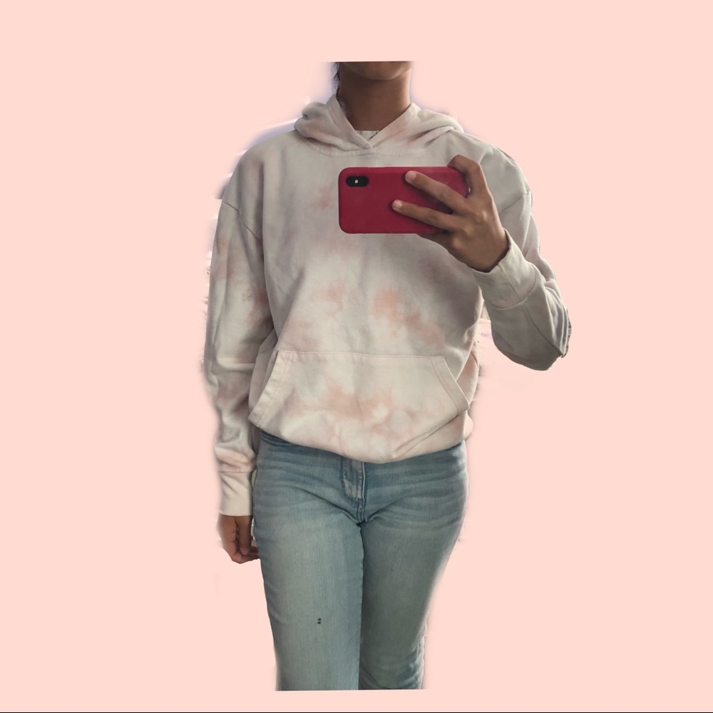Pink watercolor hoodie